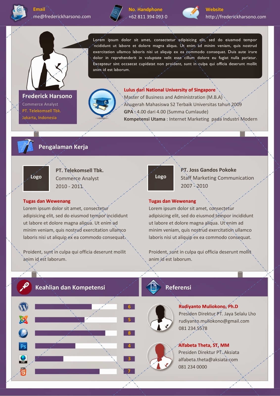 Desain CV Kreatif: Contoh CV Kreatif - Azentrum