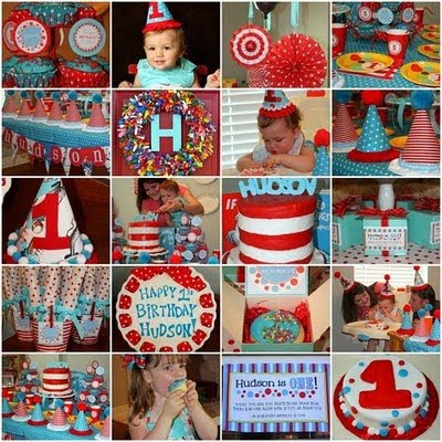 Seuss Birthday Cakes on Stylish Childrens Parties  A Dr  Seuss Inspired First Birthday Party