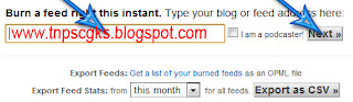 enter blog url to create feedburner