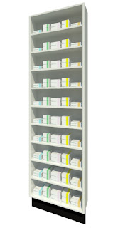 Full Height Dispensary Shelving