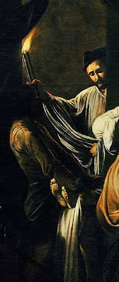 Particolare dell'opera del Caravaggio