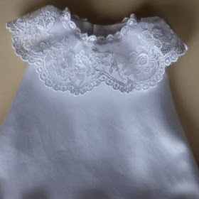 Lace on neckline