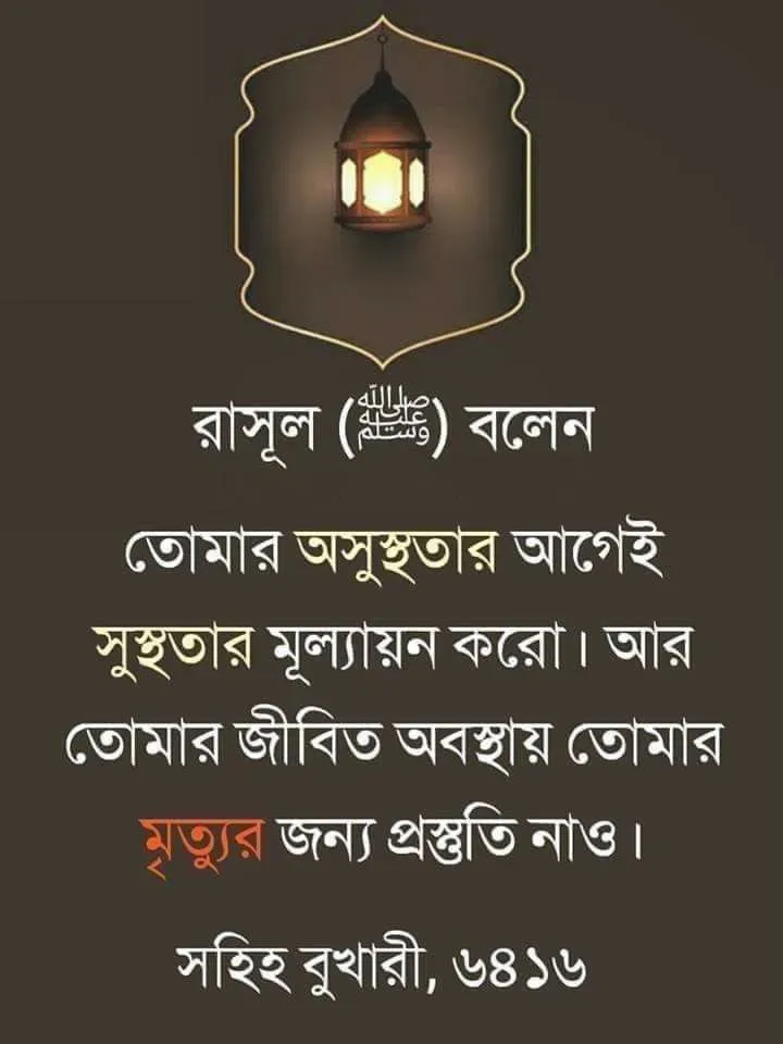 Islamic Status Bangla For FB - FB Status Bangla About Life