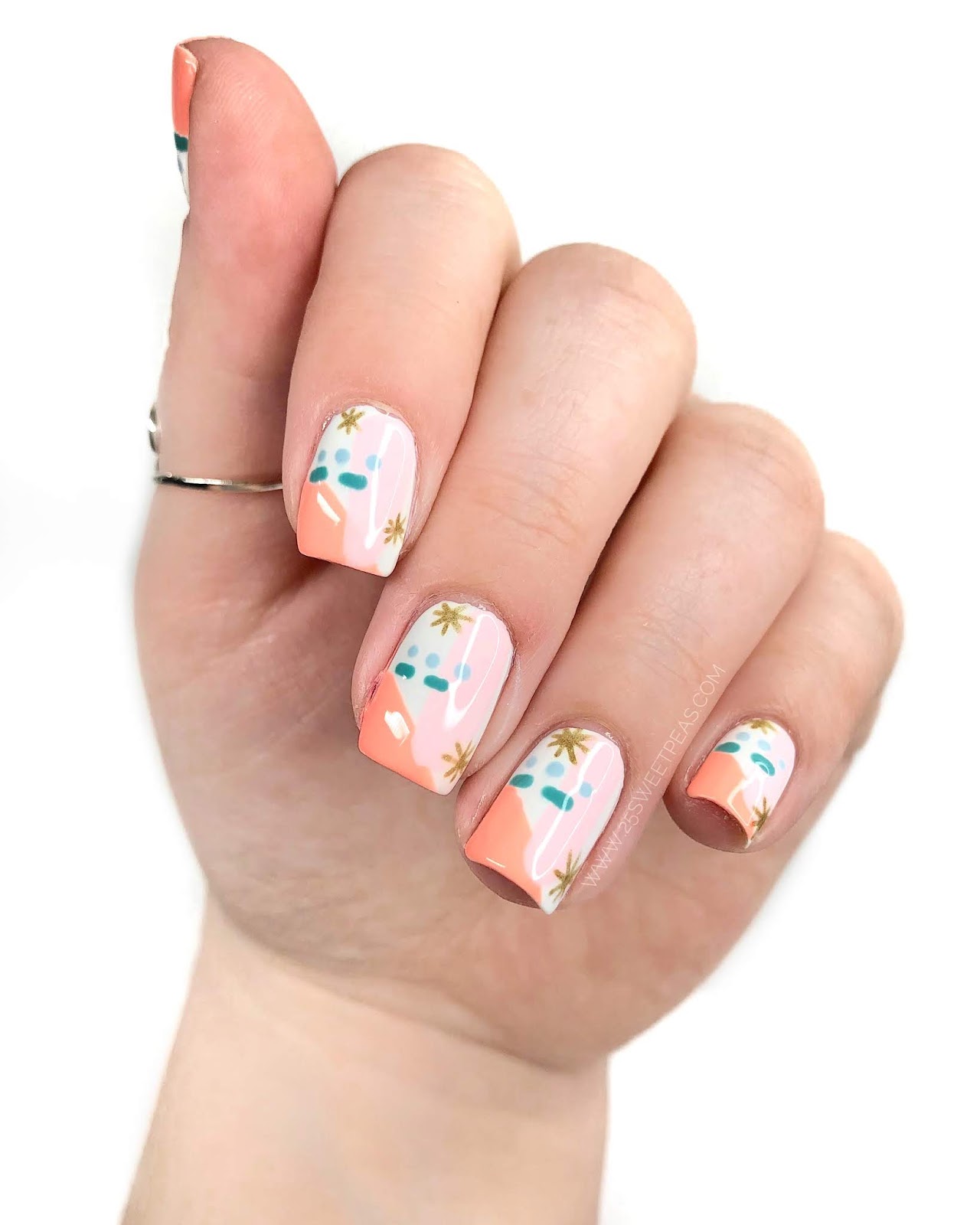 3 Super Simple Abstract Nail Art | Color Palette No. 1 — 25 Sweetpeas