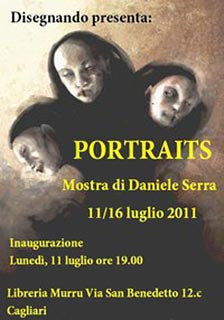 Portraits: mostra di Daniele Serra, locandina