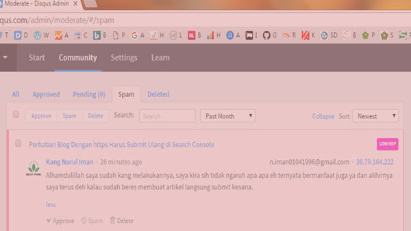 Kenapa Komentar Kita Masuk Spam Disqus? Kenapa Komentar Kita Masuk Spam Disqus?