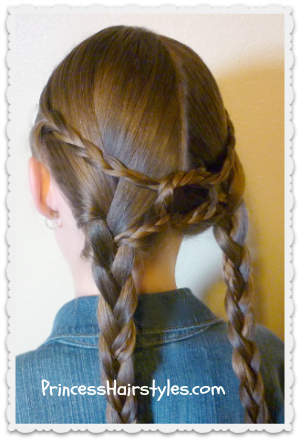 Equestrian Braids, Double Braid Knotted Hairstyle 