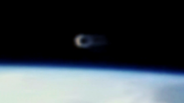 A close up look at the UFO Orb right next to the ISS which is under surveillance.