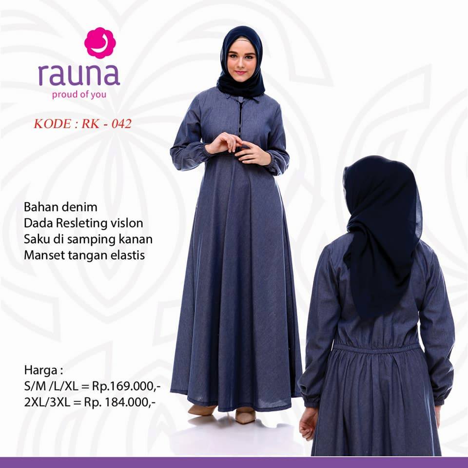 KOLEKSI GAMIS MUSLIMAH TERBARU RAUNA  RK 42 43