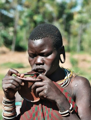 Lip Plates on Mursi Tribes Mursi Tribes Pictures Southern Ethiopia 