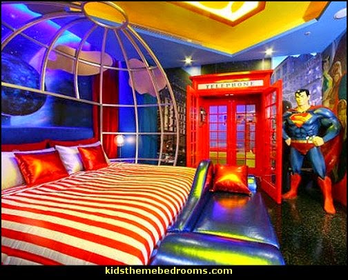 wall decor ideas with letters Superman bedroom ideas kids theme bedroom decorating | 504 x 406