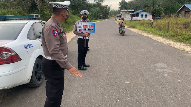  Satuan Lalu Lintas Polres Barito Utara Laksanakan Patroli di Sejumlah Objek Vital