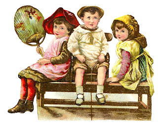 clipart children digital victorian images playing illustration