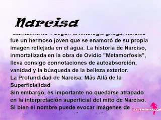 ▷ Significado del nombre Narcisa