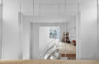 Hokkaido Vertical White House Design with More Loft and Platforms