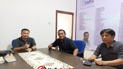 Ketua Ikatan Wartawan Online (IWO) Lampung Jalin Silahturahmi ke Kantor SMSI Lampung