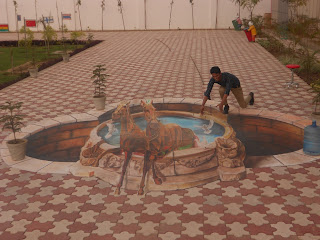 3D street painting India's Got Talent, 3D chalk painting IGT, 3D painting IGT India's Got Talent, 3D street Artist India's Got Talent