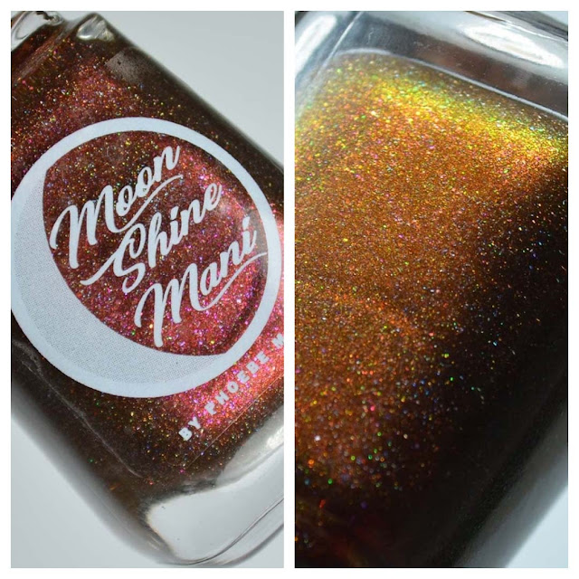 brick red holographic multichrome nail polish