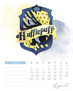 Harry Potter: Calendario 2020 para Imprimir Gratis.