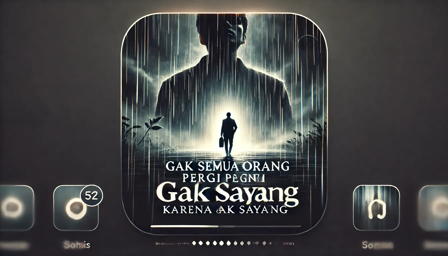 Siluet seseorang yang berjalan pergi saat matahari terbenam, memberi nuansa sendu dan nostalgia.