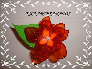 FLOR DE PET LARANJA