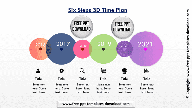 Six Steps 3D Time Plan Template Template Download