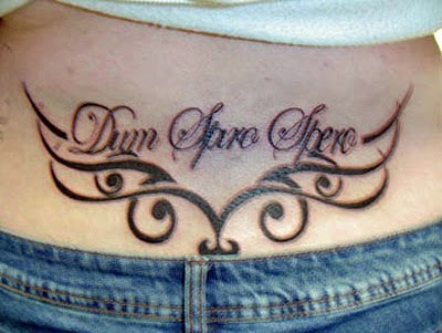 tattoos for ladies lower back. tribal ack tattoos for women