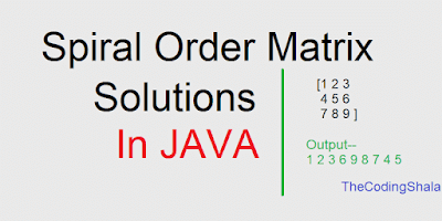 Spiral Order Matrix Java Program - The Coding Shala