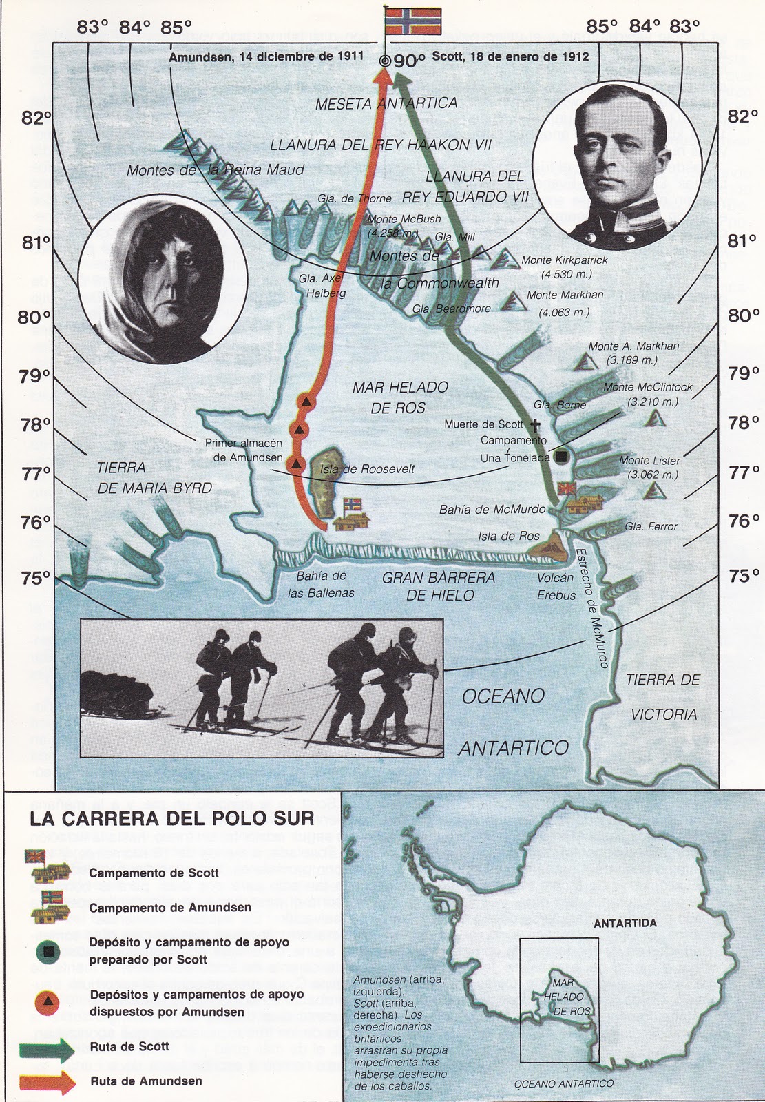 Mapa - La Conquista del Polo Sur