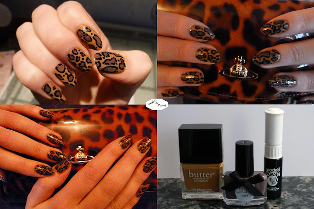 leopard print nails and vivienne westwood purse