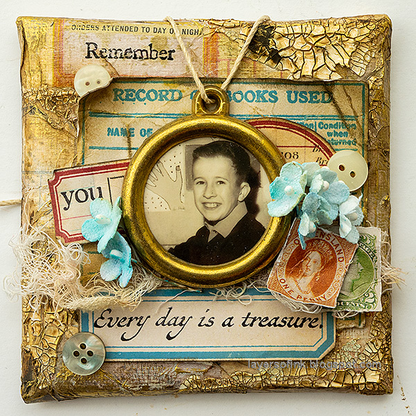 Layers of ink - Vintage Frame Canvas Tutorial by Anna-Karin Evaldsson.