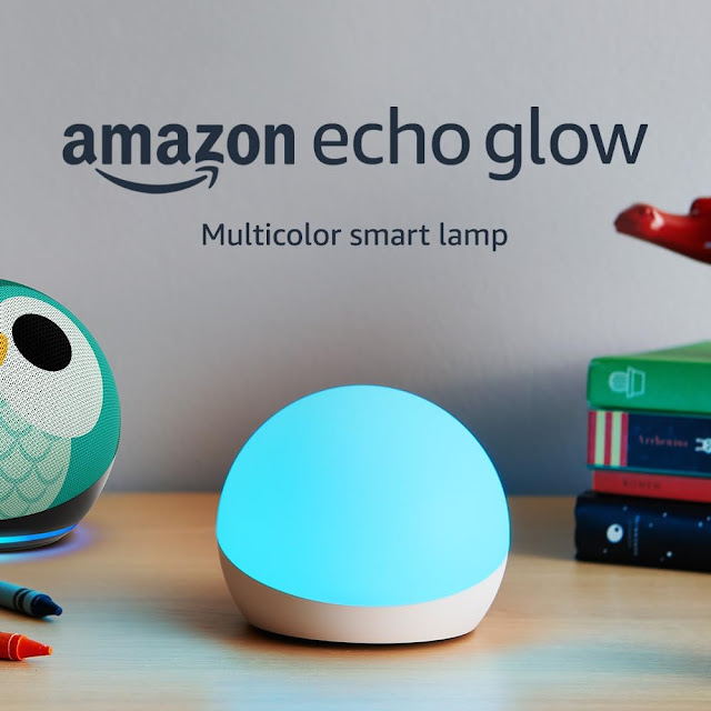 Echo Glow - Lampă inteligentă multicoloră, Funcționează cu Alexa