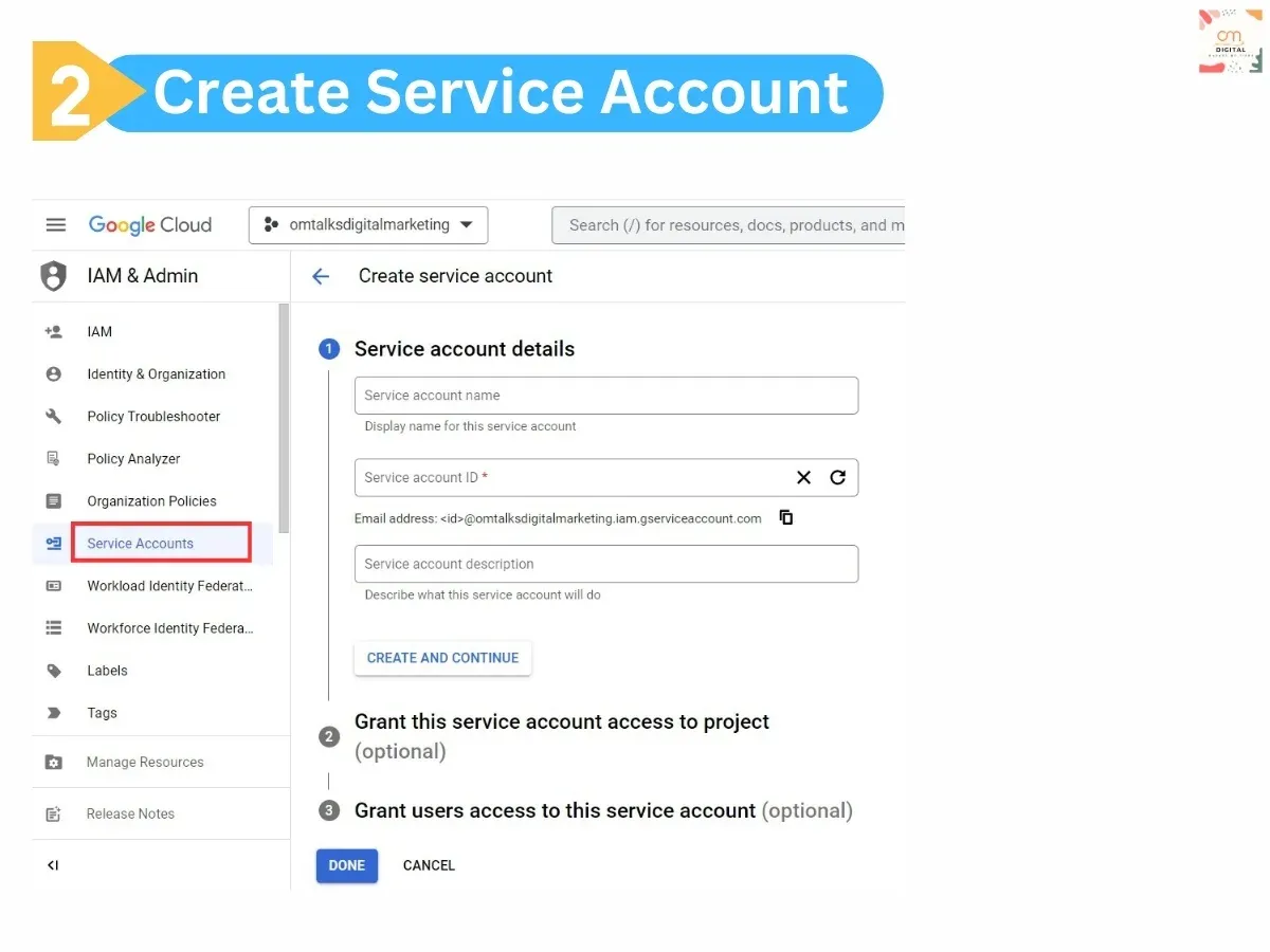 Create Service Account