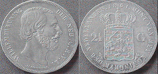 Uang Koin Kuno Wilhelmina 2,5 Gulden