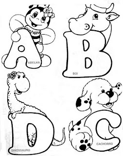 alfabeto animais para colorir