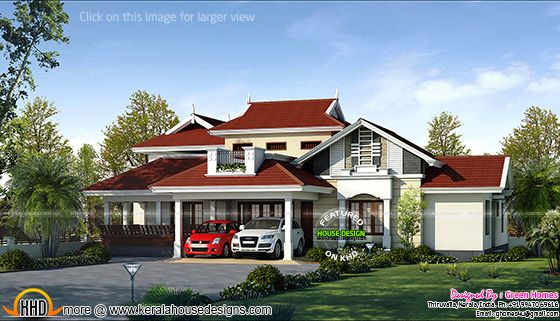 Neat looking mixed roof home Neat looking mixed roof home