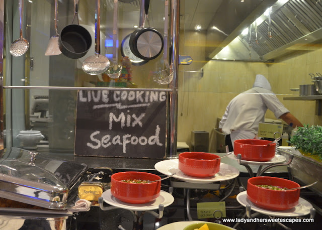 live-cooking station at The Eatery 