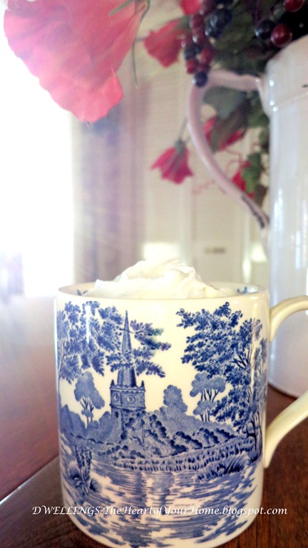 blue and white transferware