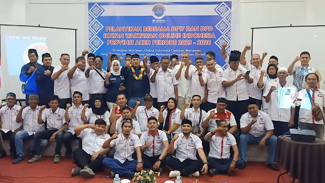 DPD Deli Serdang Ikatan Wartawan Online Indonesia Menghadiri Pelantikan IWO Indonesia Provinsi Aceh 