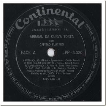 Selo Face A (1958 - Capitão Furtado - Arraial da Curva Torta)