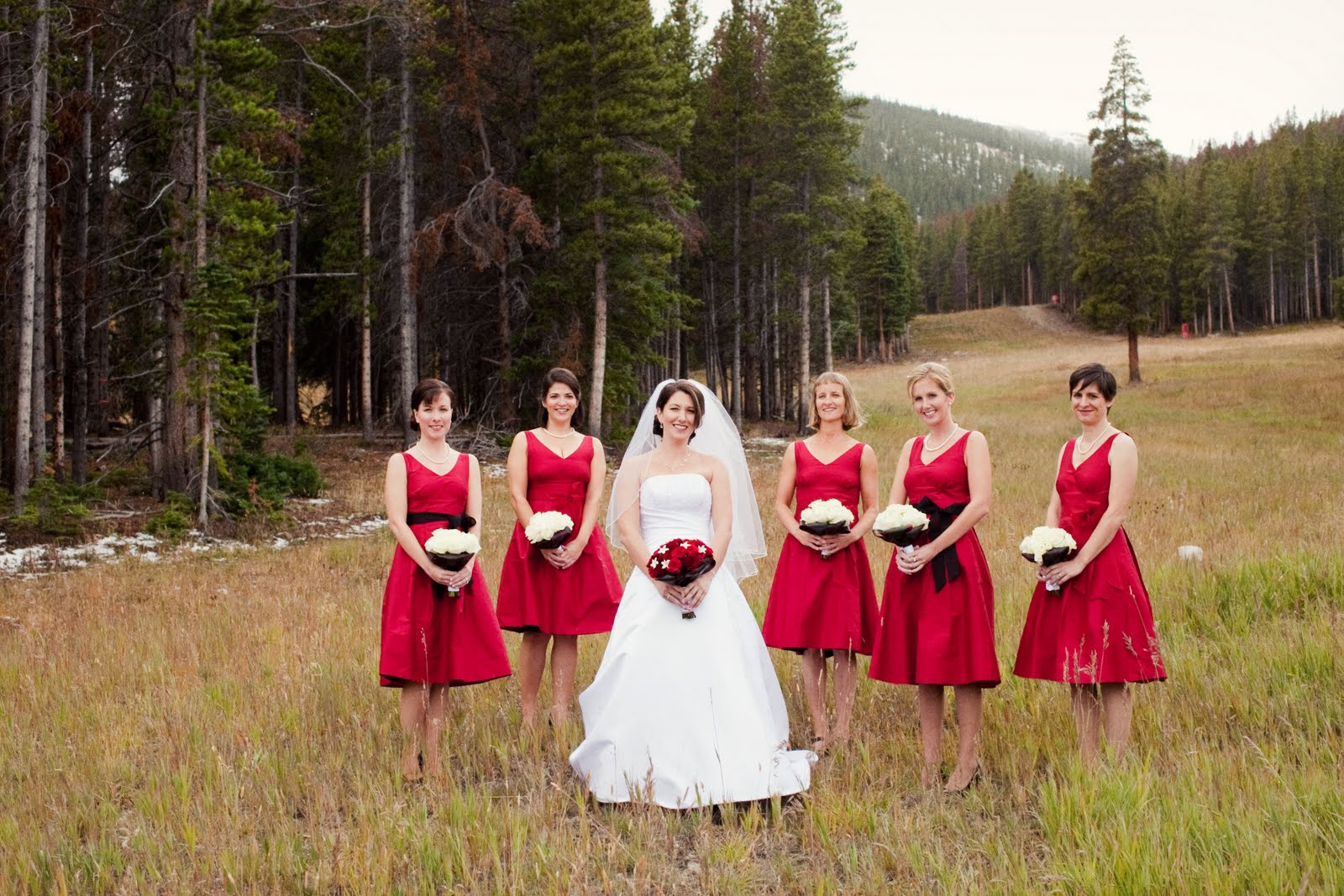 The bridal bouquet of red