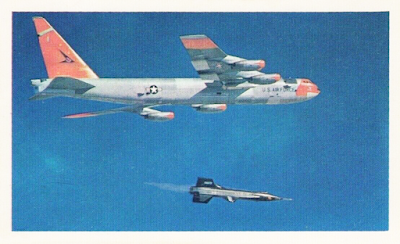 1964 Sanitarium : Picture and History Cards of Aeroplanes #39 - Boeing B-52 Stratofortress and North American X-15