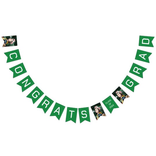 Framed Filmstrip Green Bunting Flags