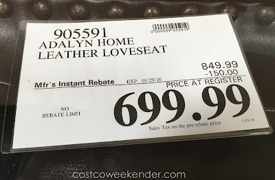 Deal for the Adalyn Home Riley Leather Loveseat at Costco