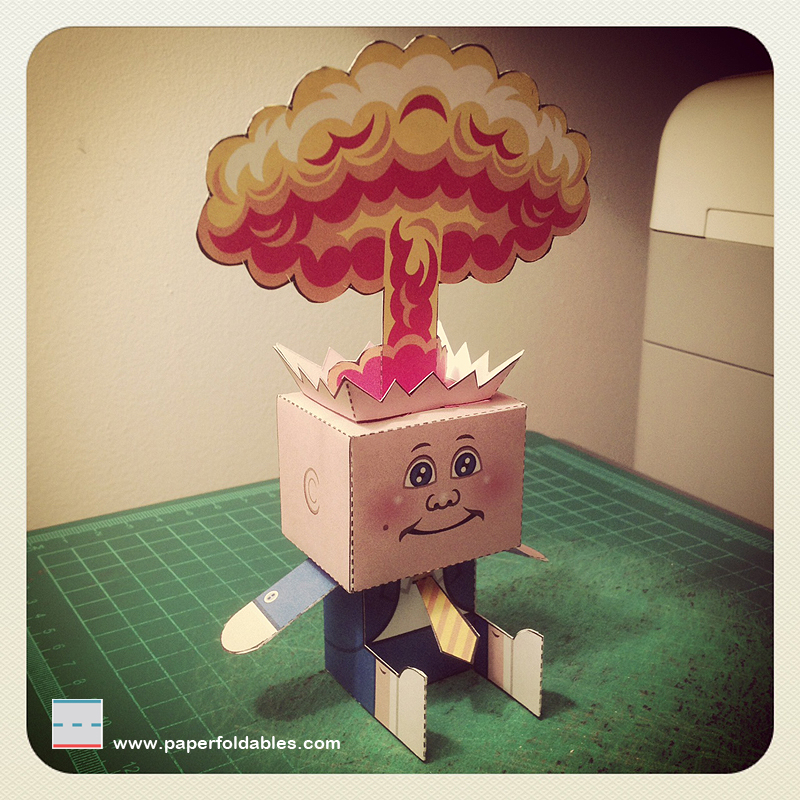 Garbage Pail Kids Papercraft Adam Bomb