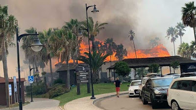  vídeos del grave incendio en Estepona, Málaga