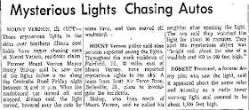 Mysterious Lights Chasing Autos - Lowell Sun 8-11-1963 