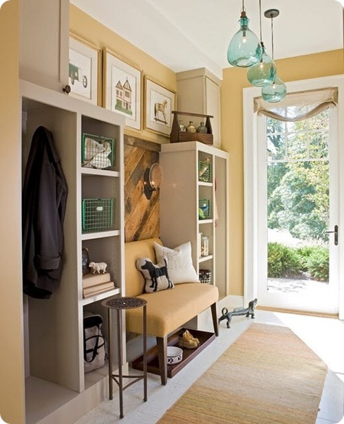 rustic mud room