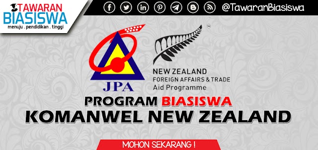 Permohonan Biasiswa Komanwel New Zealand 2020