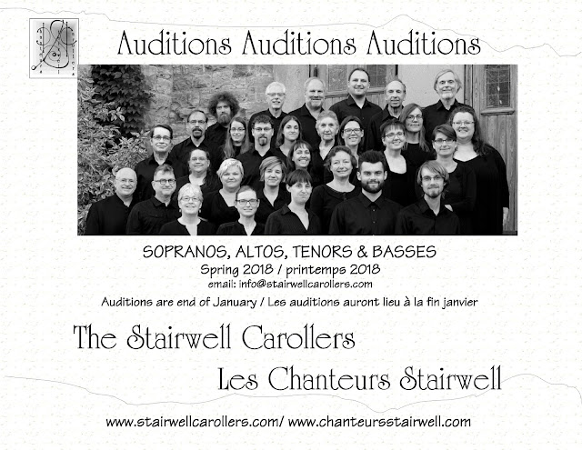 Auditions Spring 2018 Ottawa Stairwell Carollers